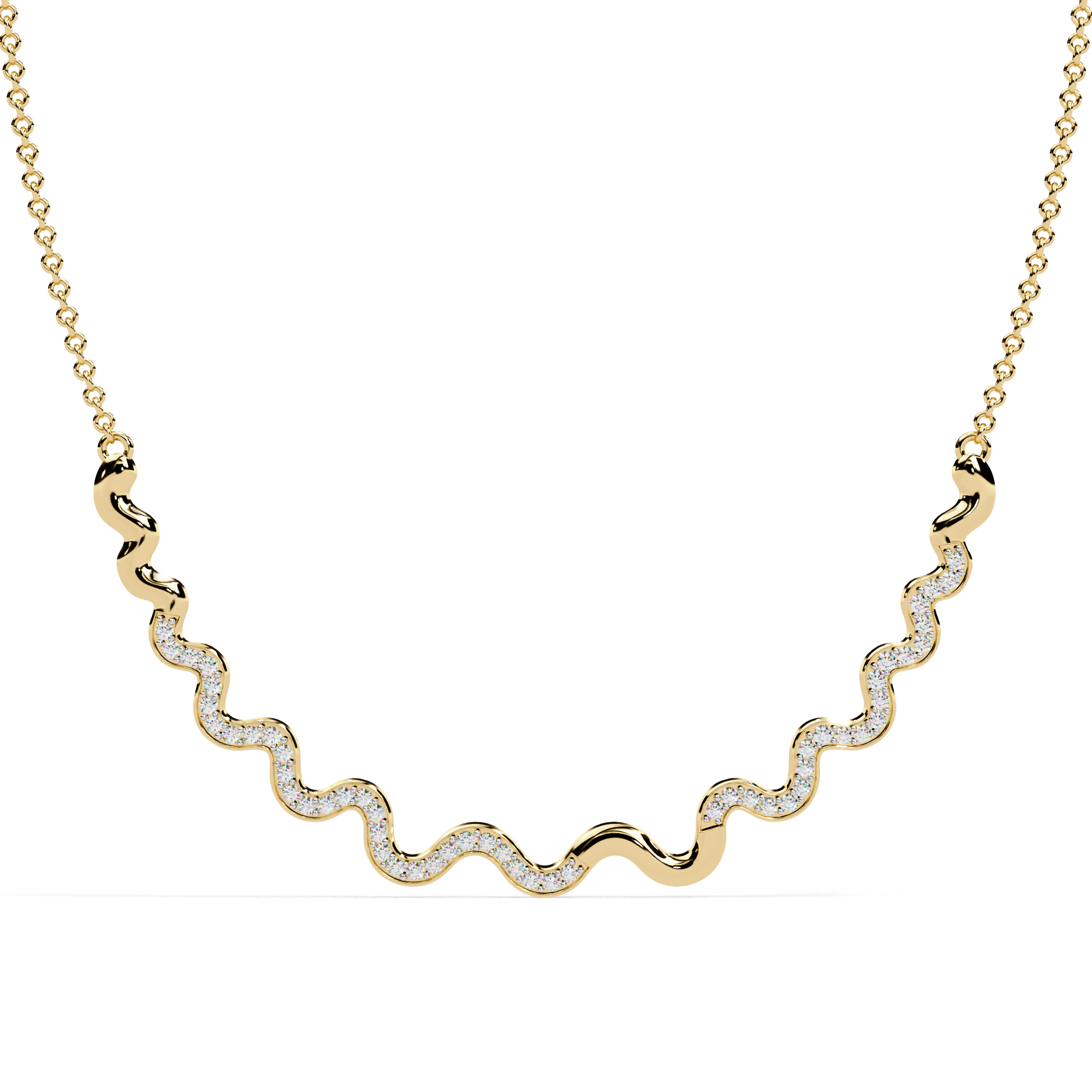 Pave Wave  Necklace