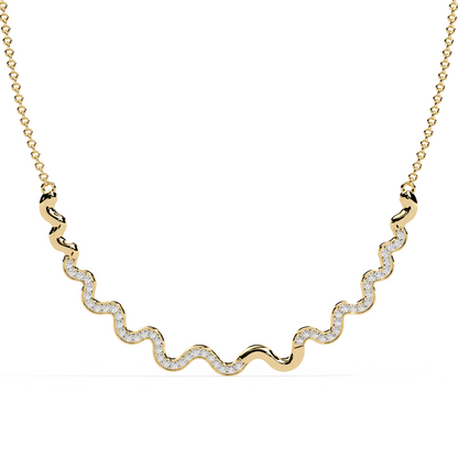 Pave Wave  Necklace