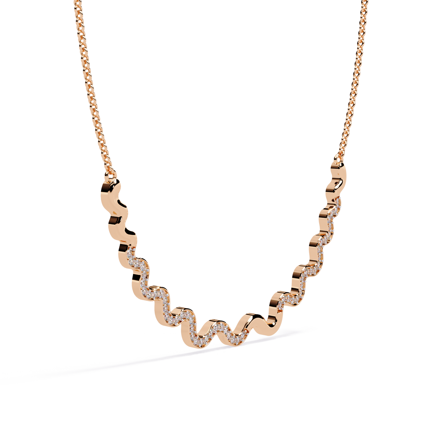 Pave Wave  Necklace
