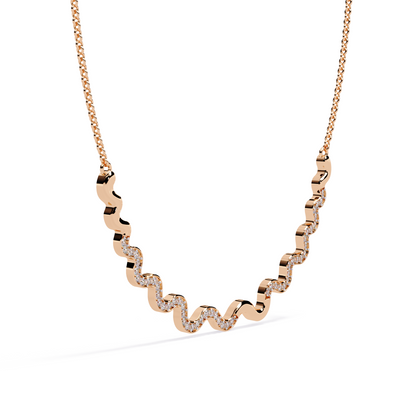 Pave Wave  Necklace