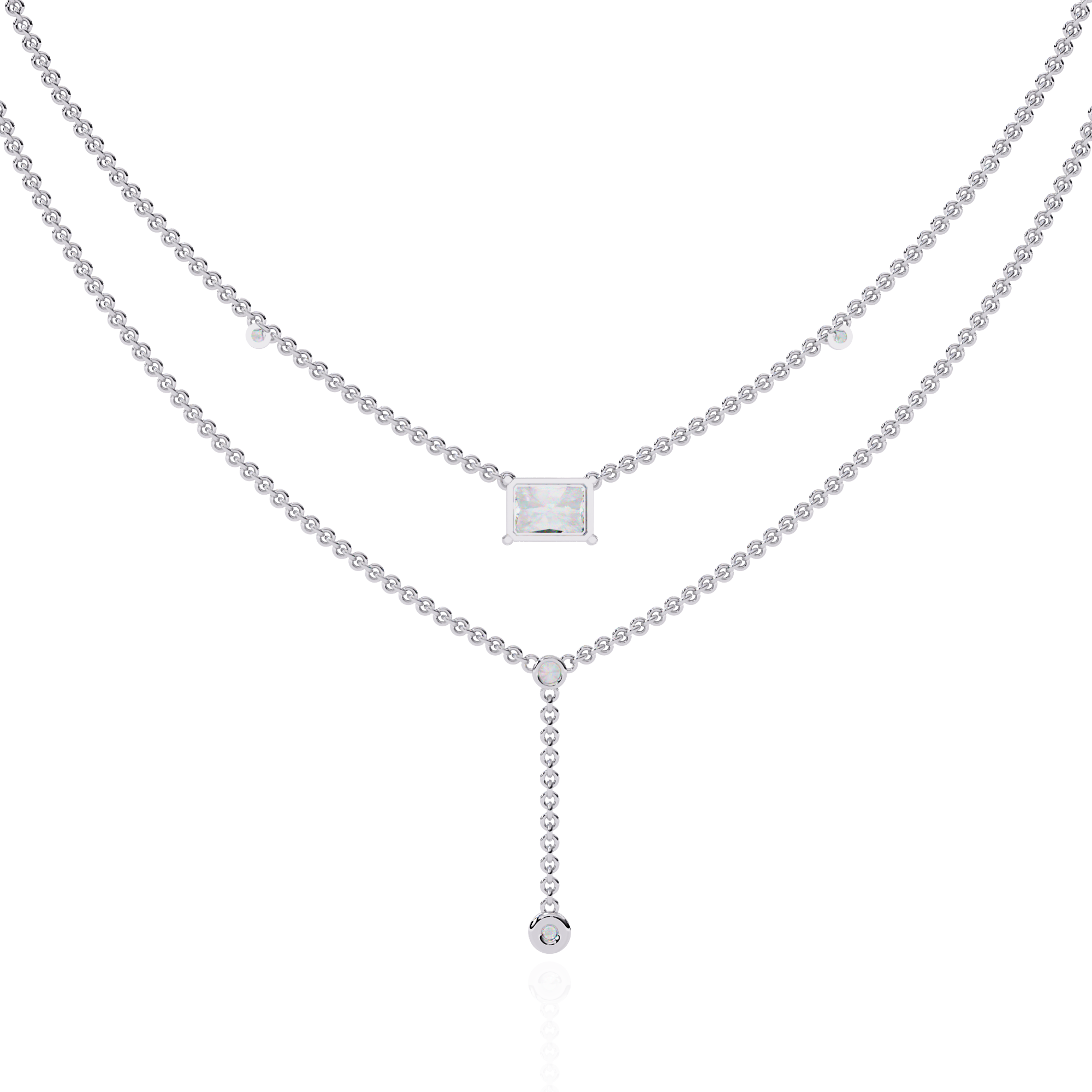 Balance Layers Solitaire Necklace