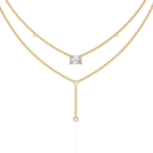 Balance Layers Solitaire Necklace