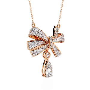 Dewdrop Bow Necklace