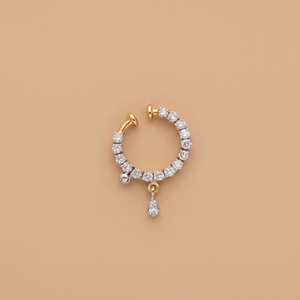 Labgrown Round Diamond Classic Nath With Drop Hangings