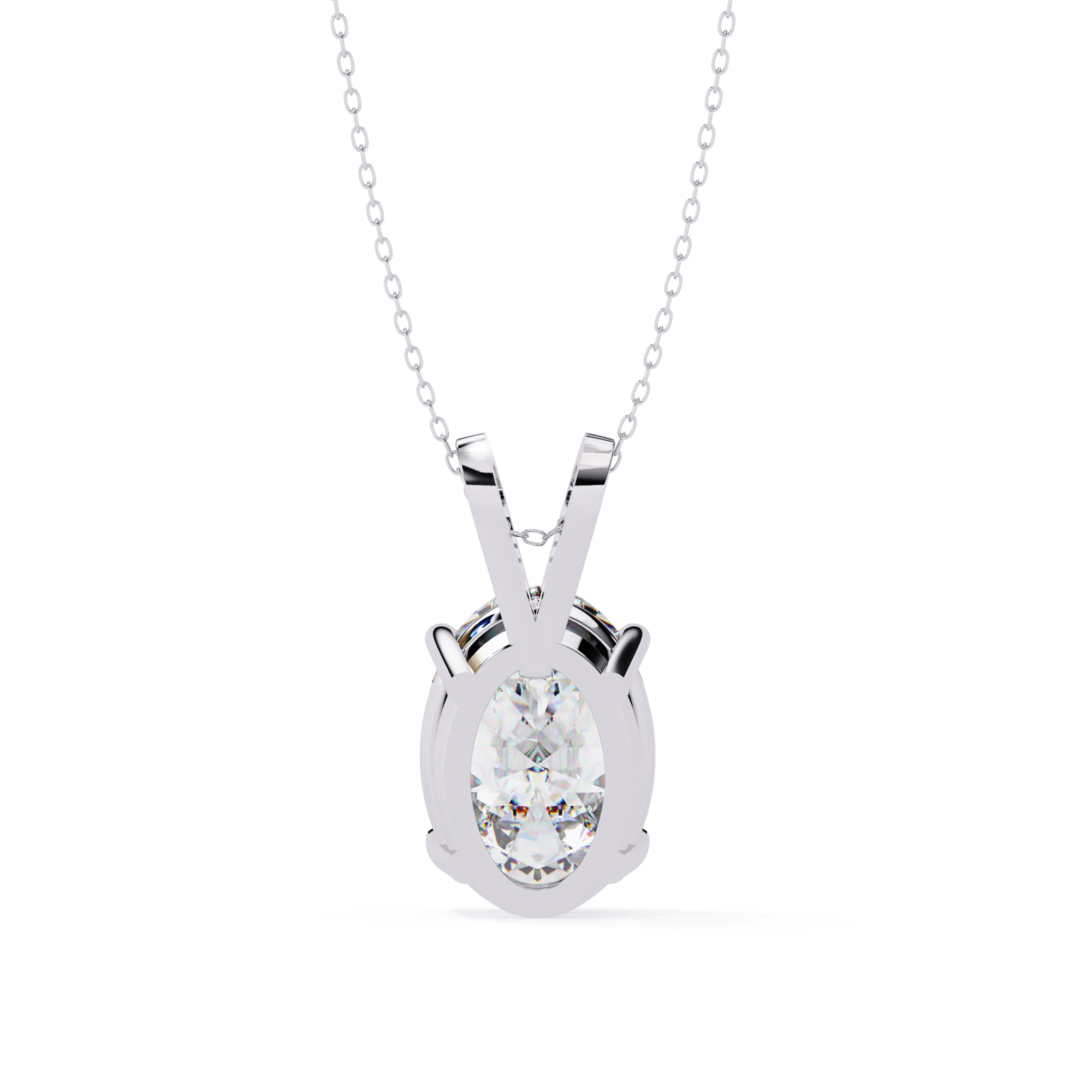 Oval Solitaire Pendant