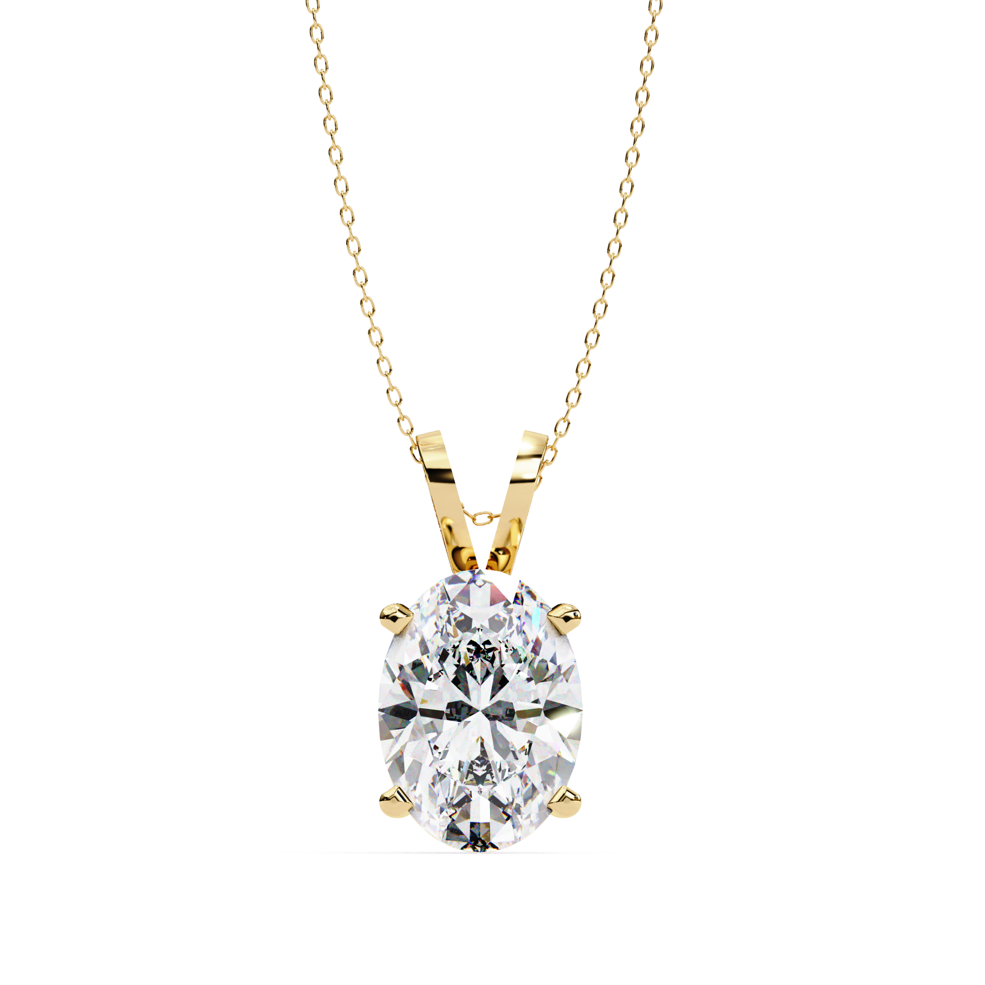 Oval Solitaire Pendant