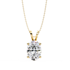 Oval Solitaire Pendant