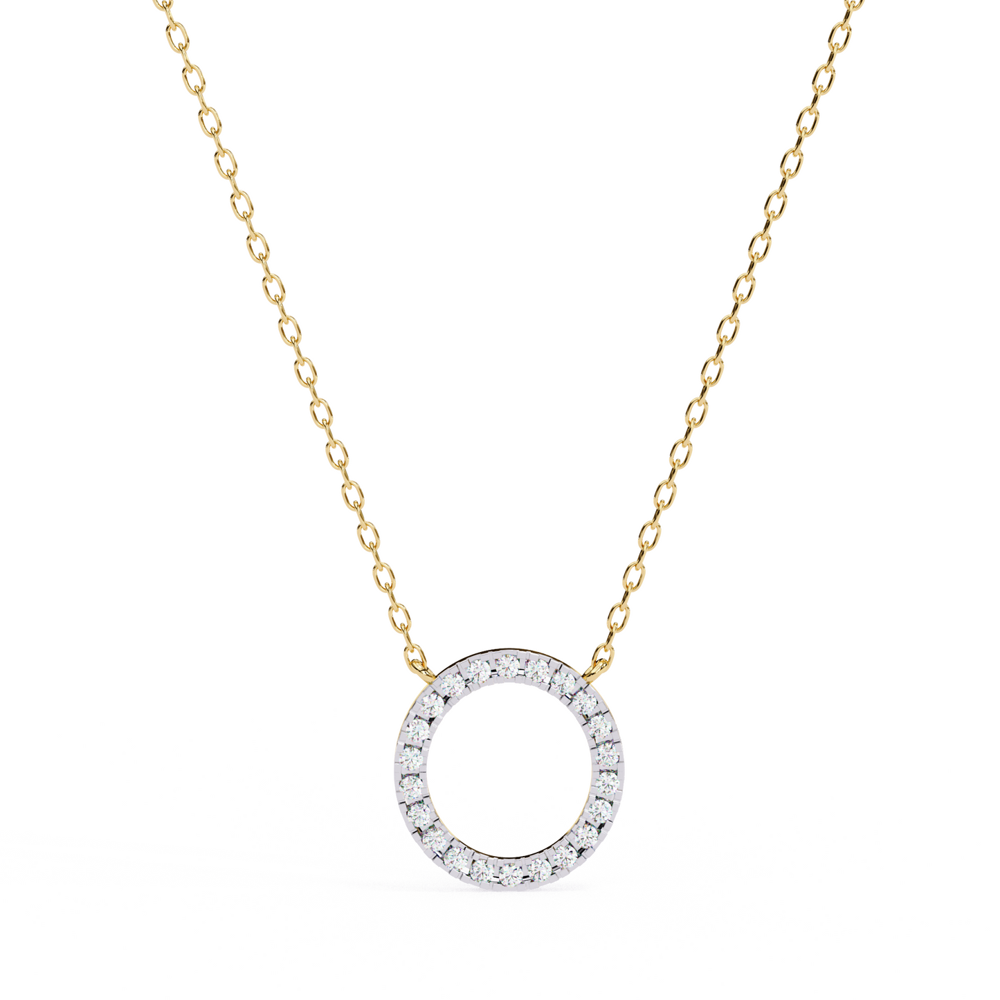 Classic Round Halo Pendant