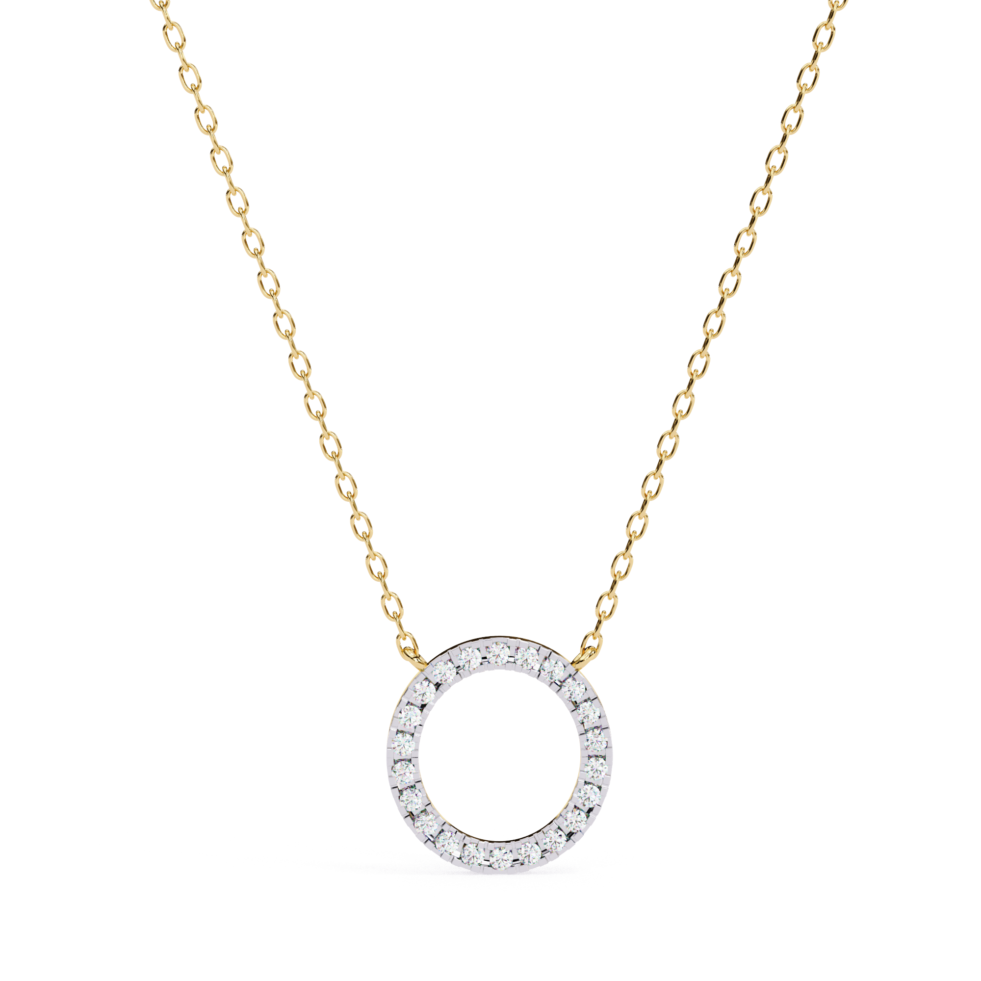 Classic Round Halo Pendant