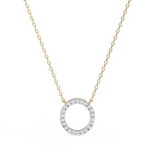 Classic Round Halo Pendant