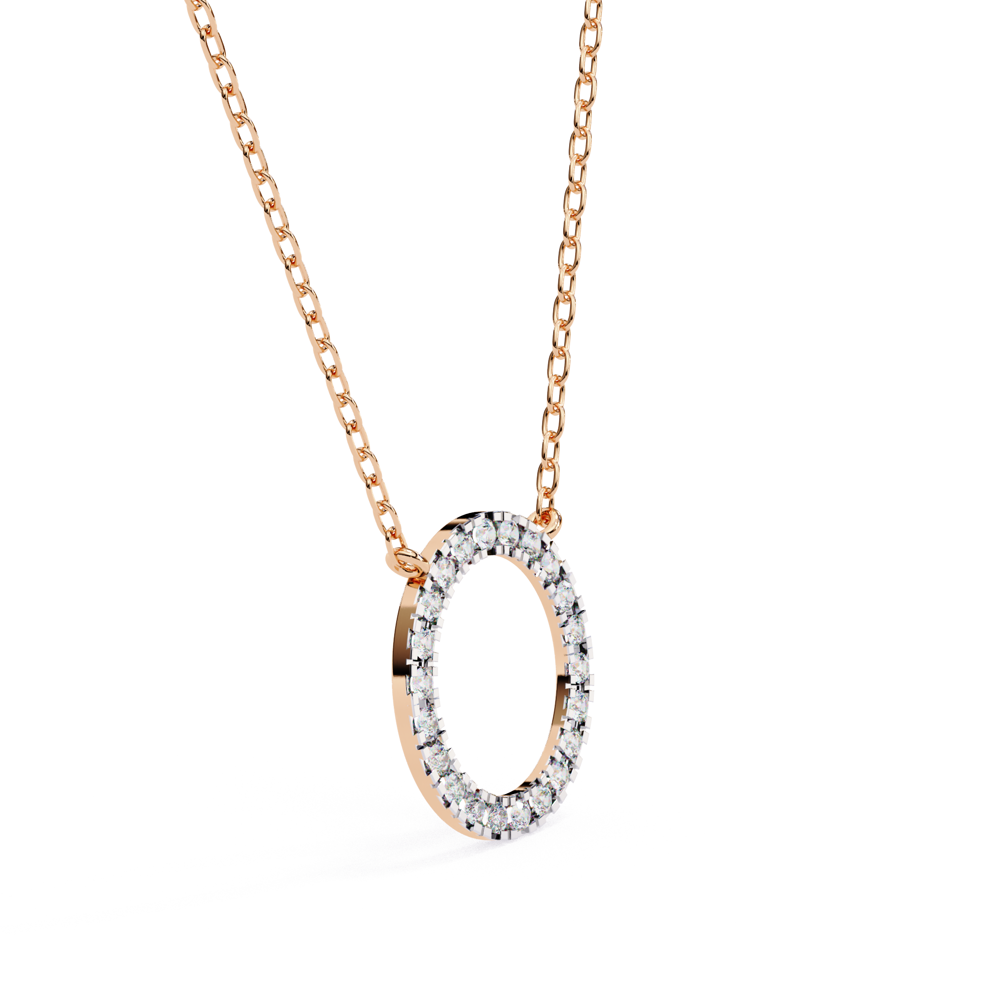 Classic Round Halo Pendant
