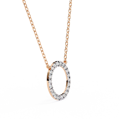 Classic Round Halo Pendant