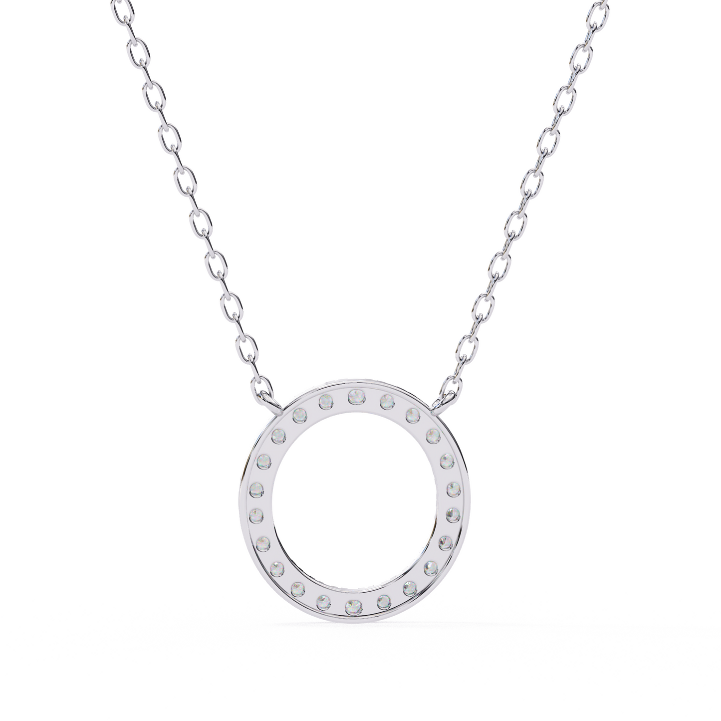 Classic Round Halo Pendant