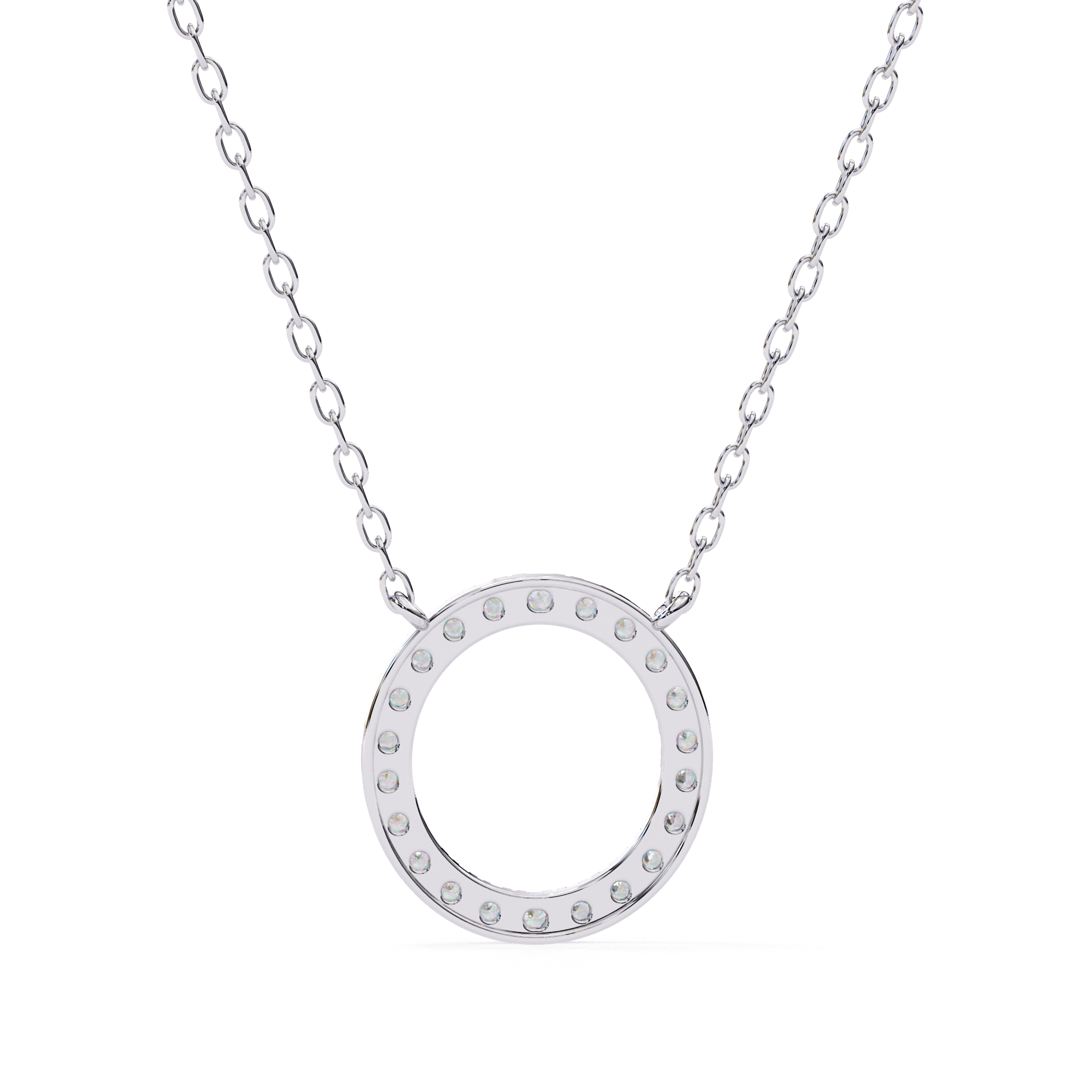 Classic Round Halo Pendant