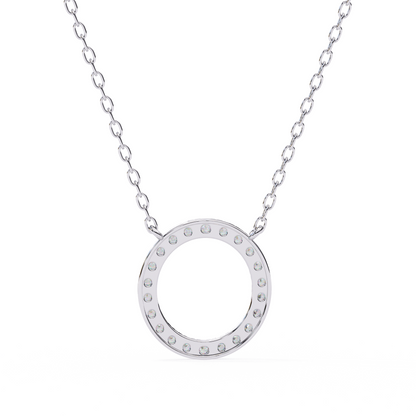 Classic Round Halo Pendant