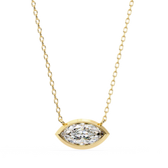 The Solitaire Marquise Pendant
