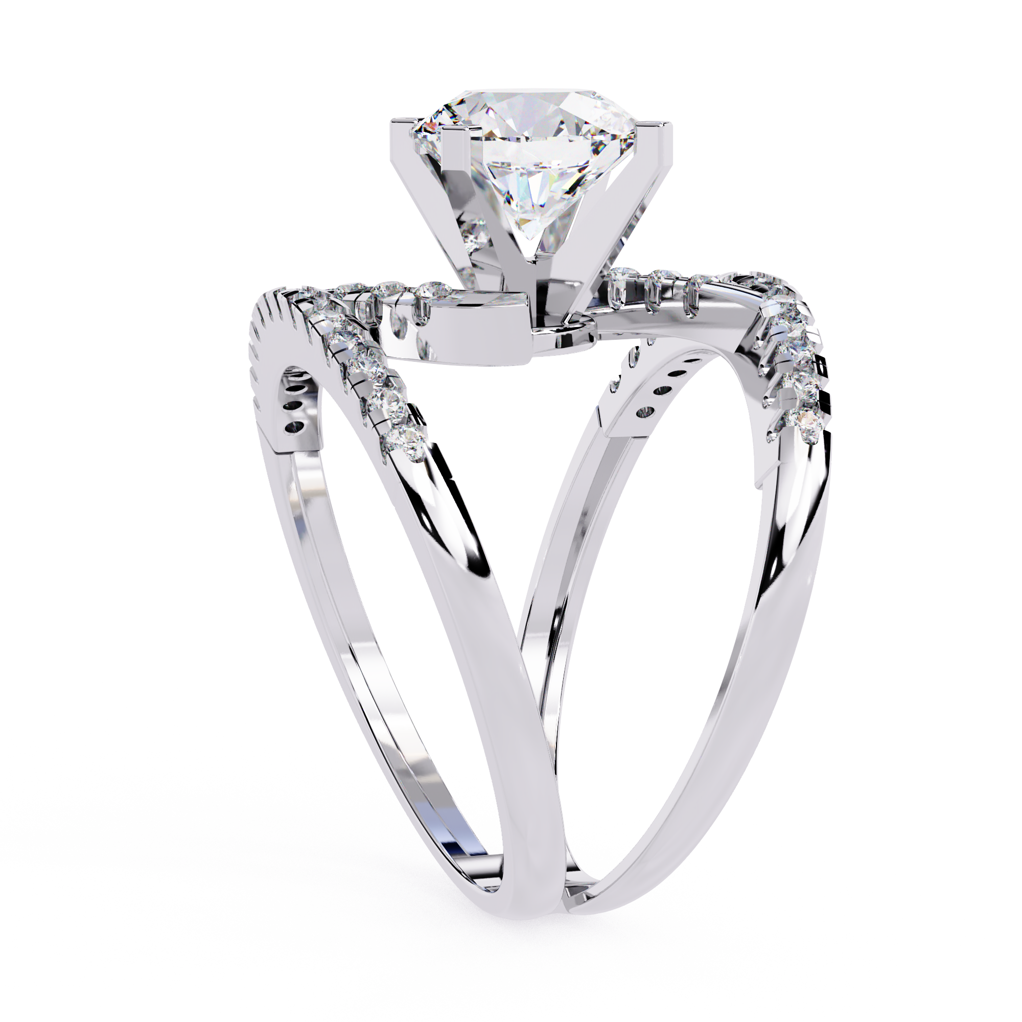 Solitaire Parallel Path Ring