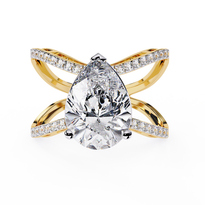 Solitaire pear-cut Vow Ring