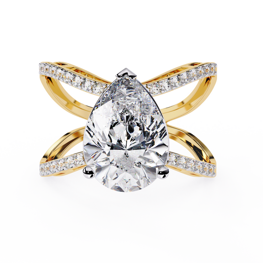 Solitaire pear-cut Vow Ring