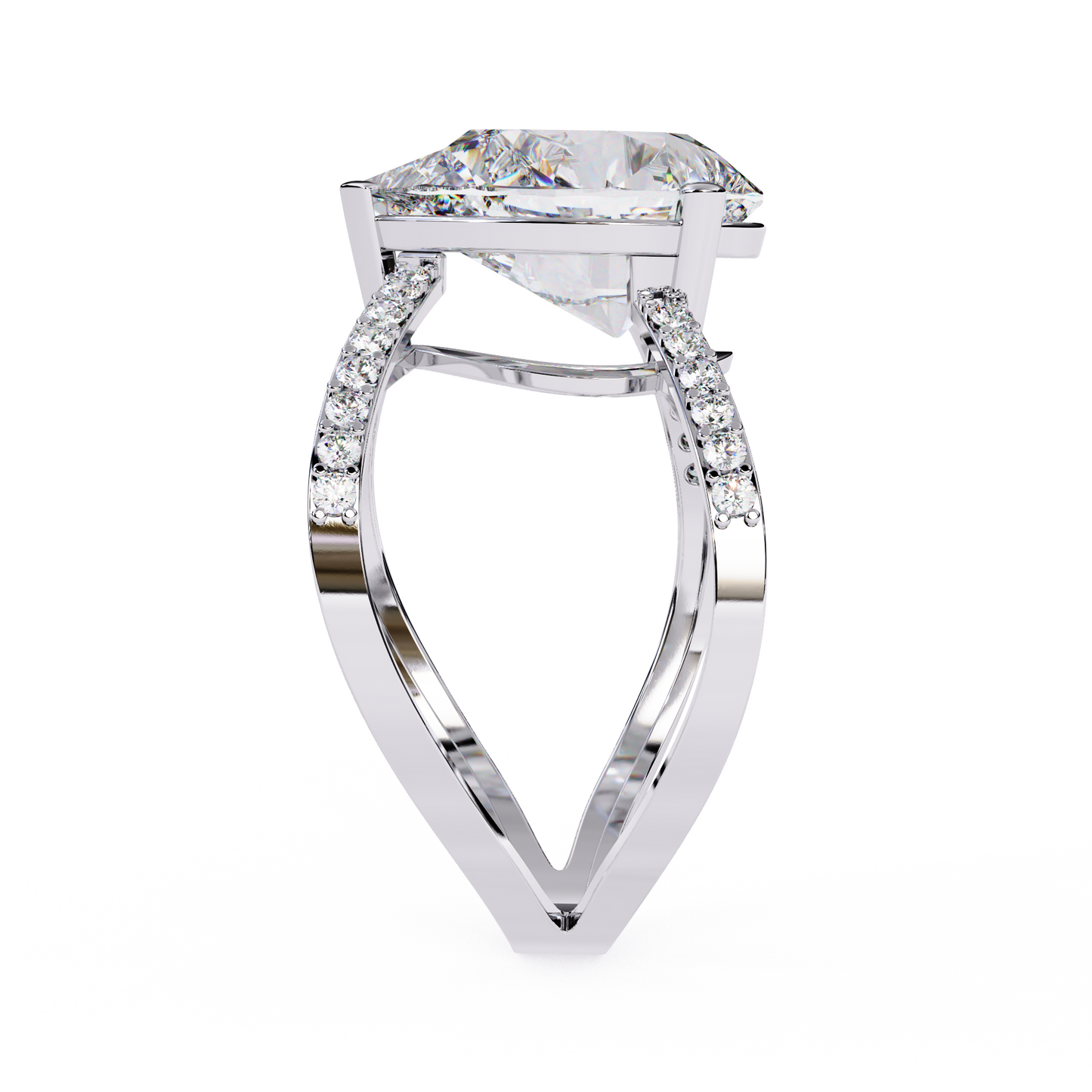 Solitaire pear-cut Vow Ring