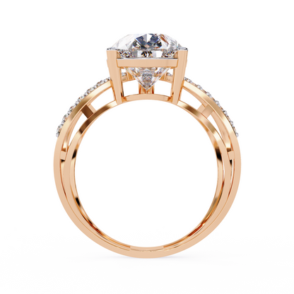 Solitaire pear-cut Vow Ring