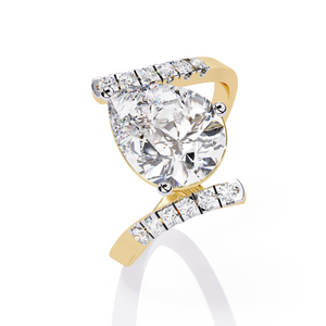Pear-cut Bypass Ring