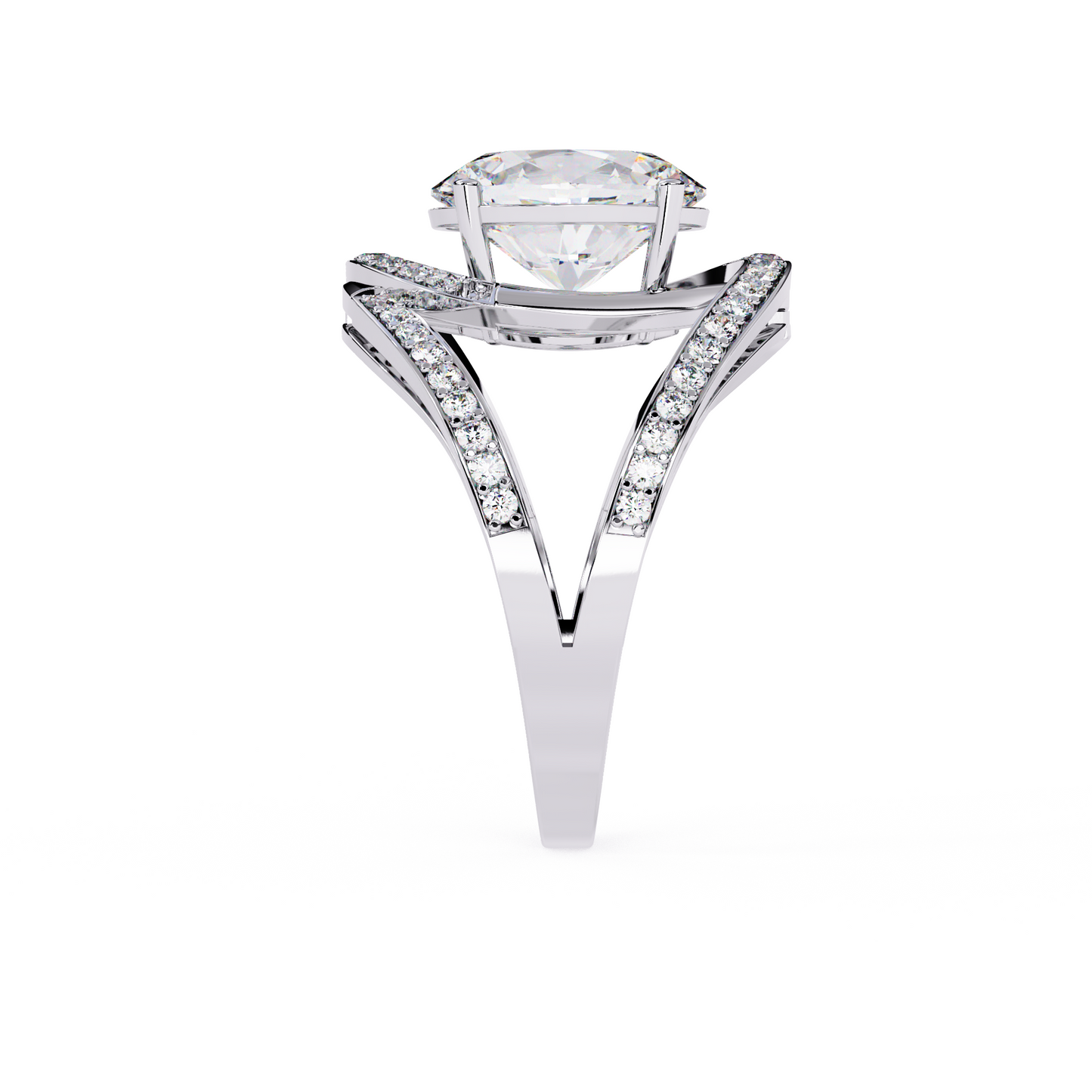 Solitaire Oval Arc Ring