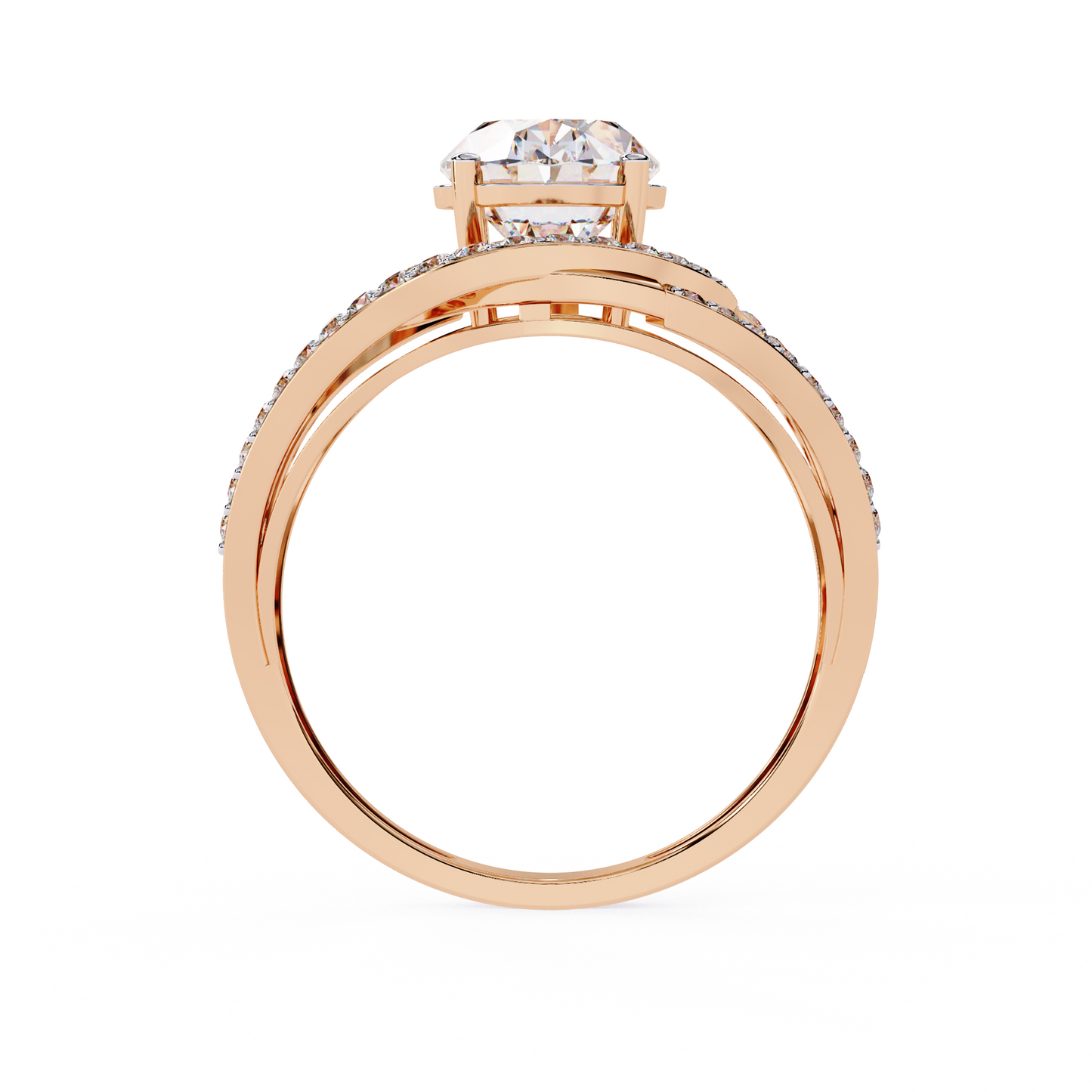 Solitaire Oval Arc Ring