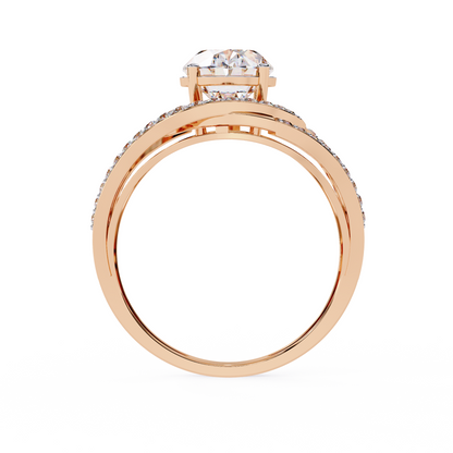 Solitaire Oval Arc Ring