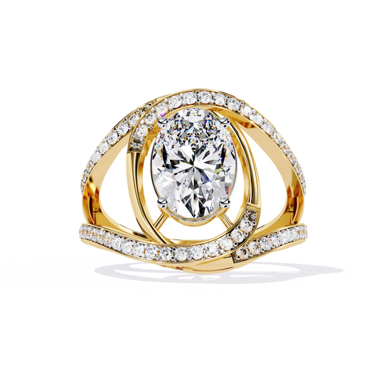 Solitaire Oval Arc Ring