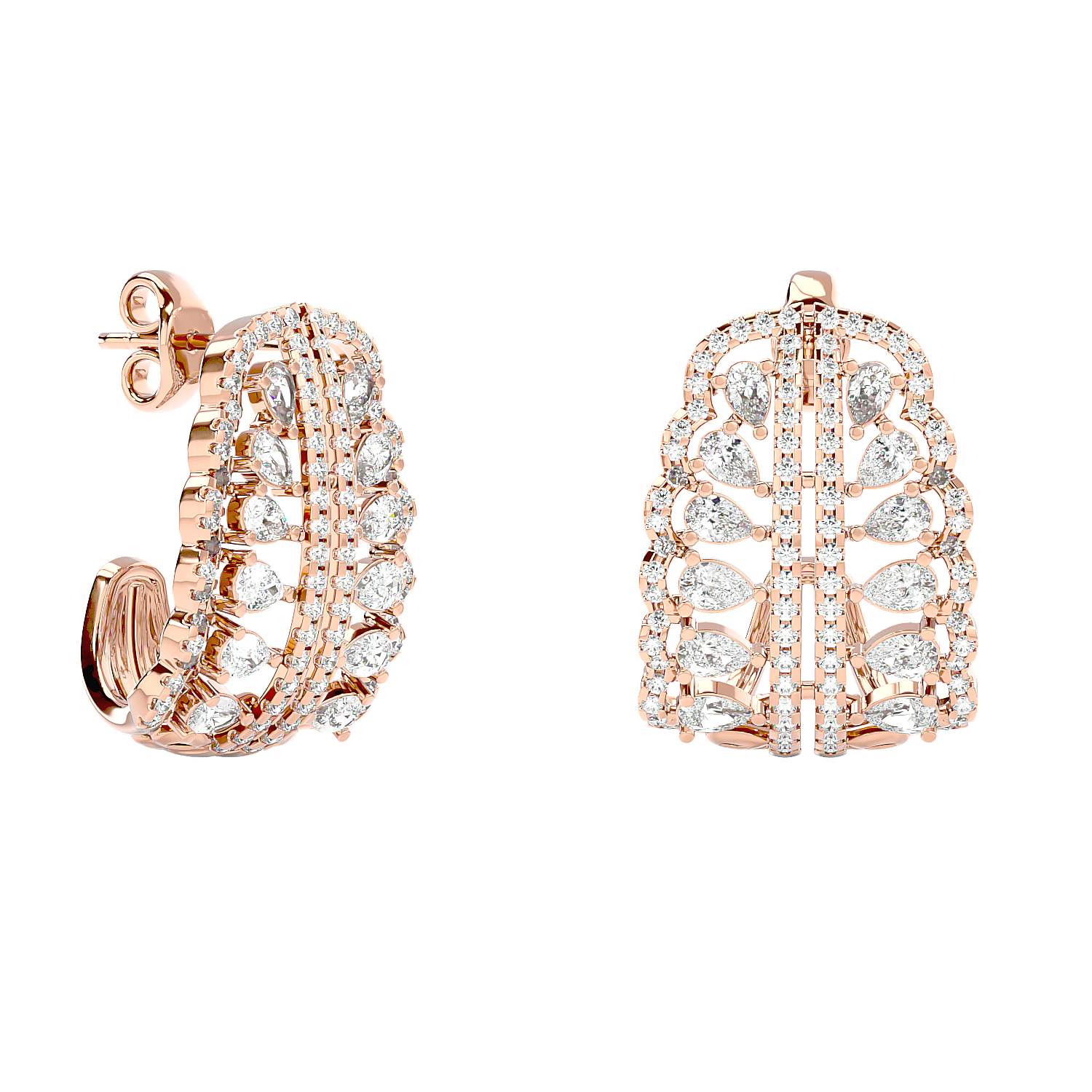 Temple Grid Earrings