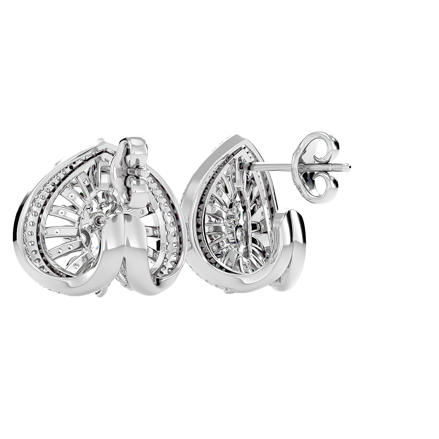 Lattice Heart Earrings