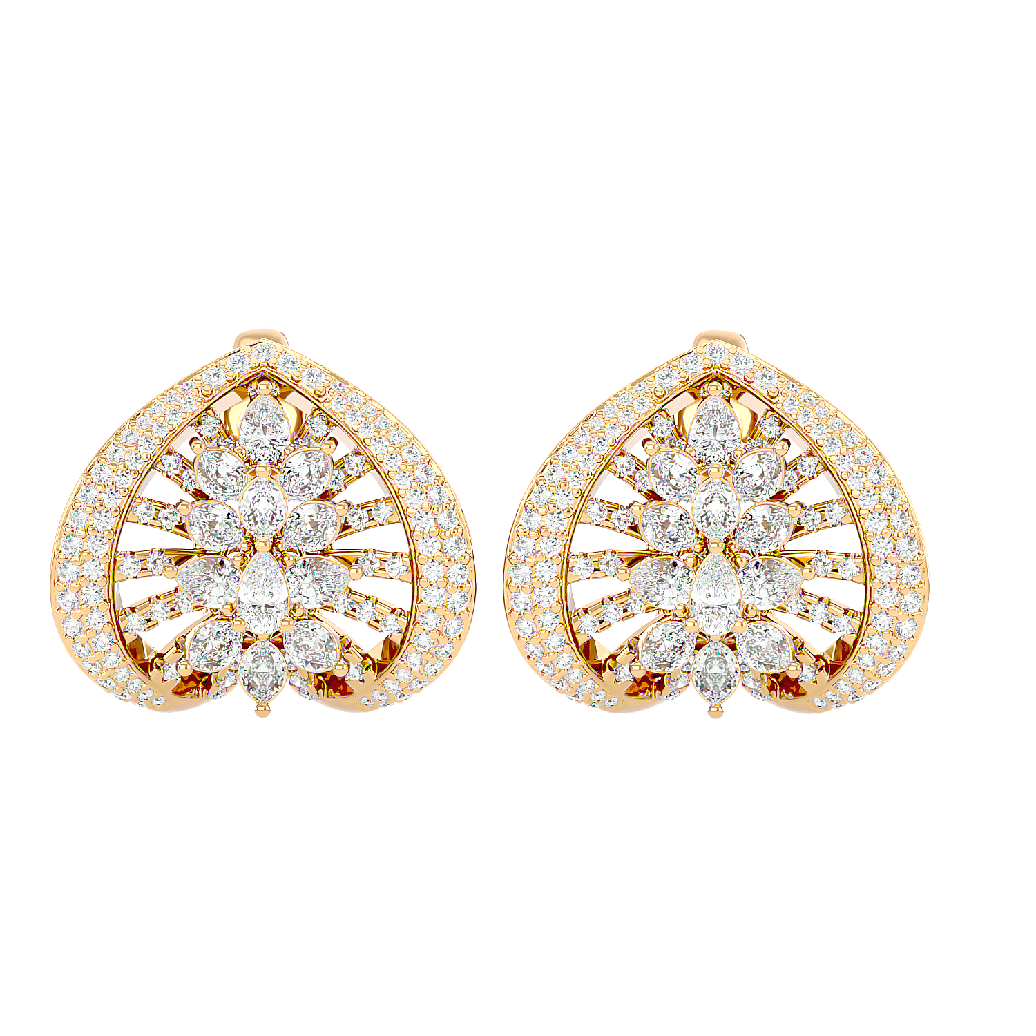 Lattice Heart Earrings