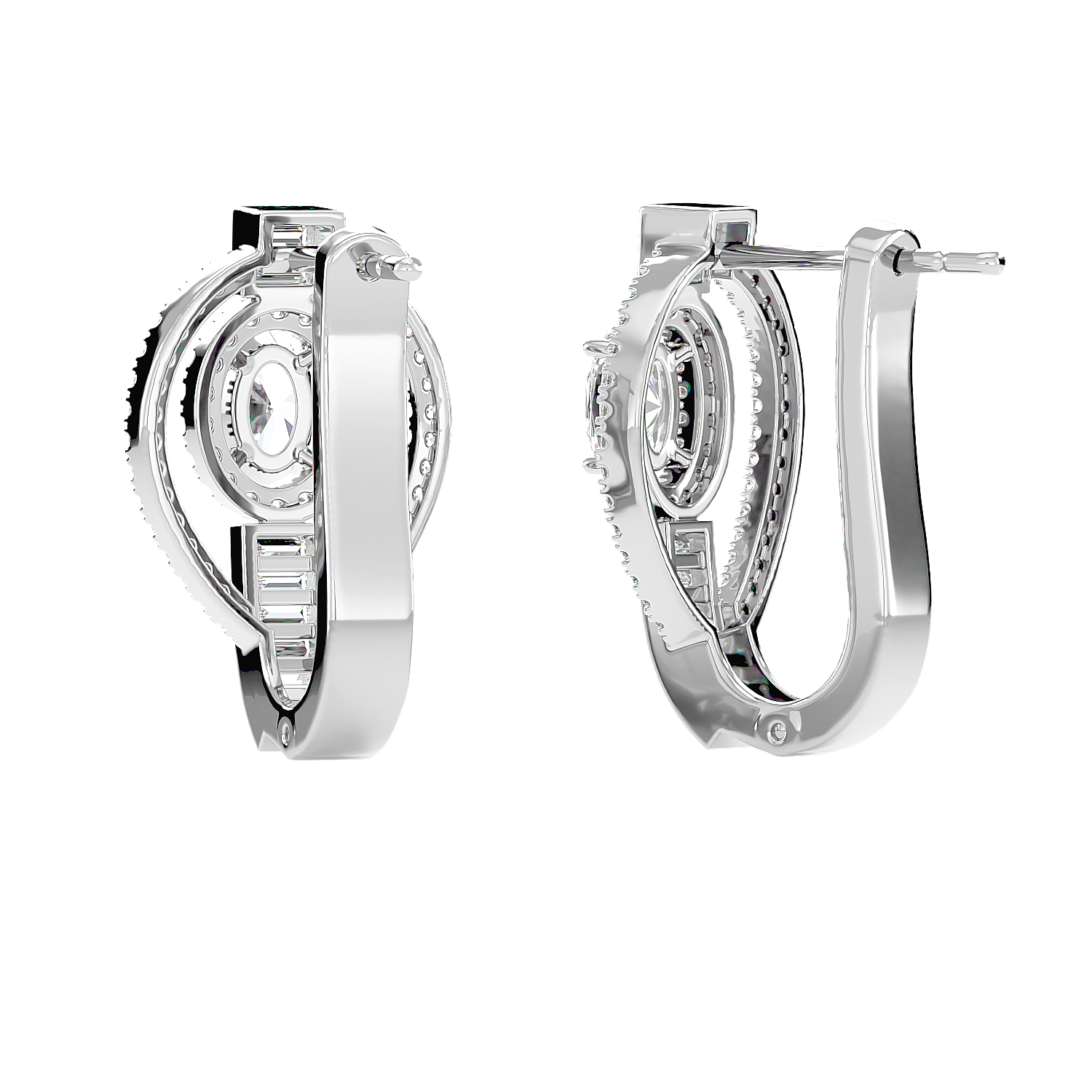 Mixed-Cut Deco Earrings