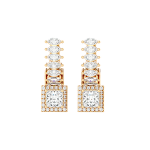 Marquise Square Drops Earrings