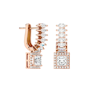 Marquise Square Drops Earrings