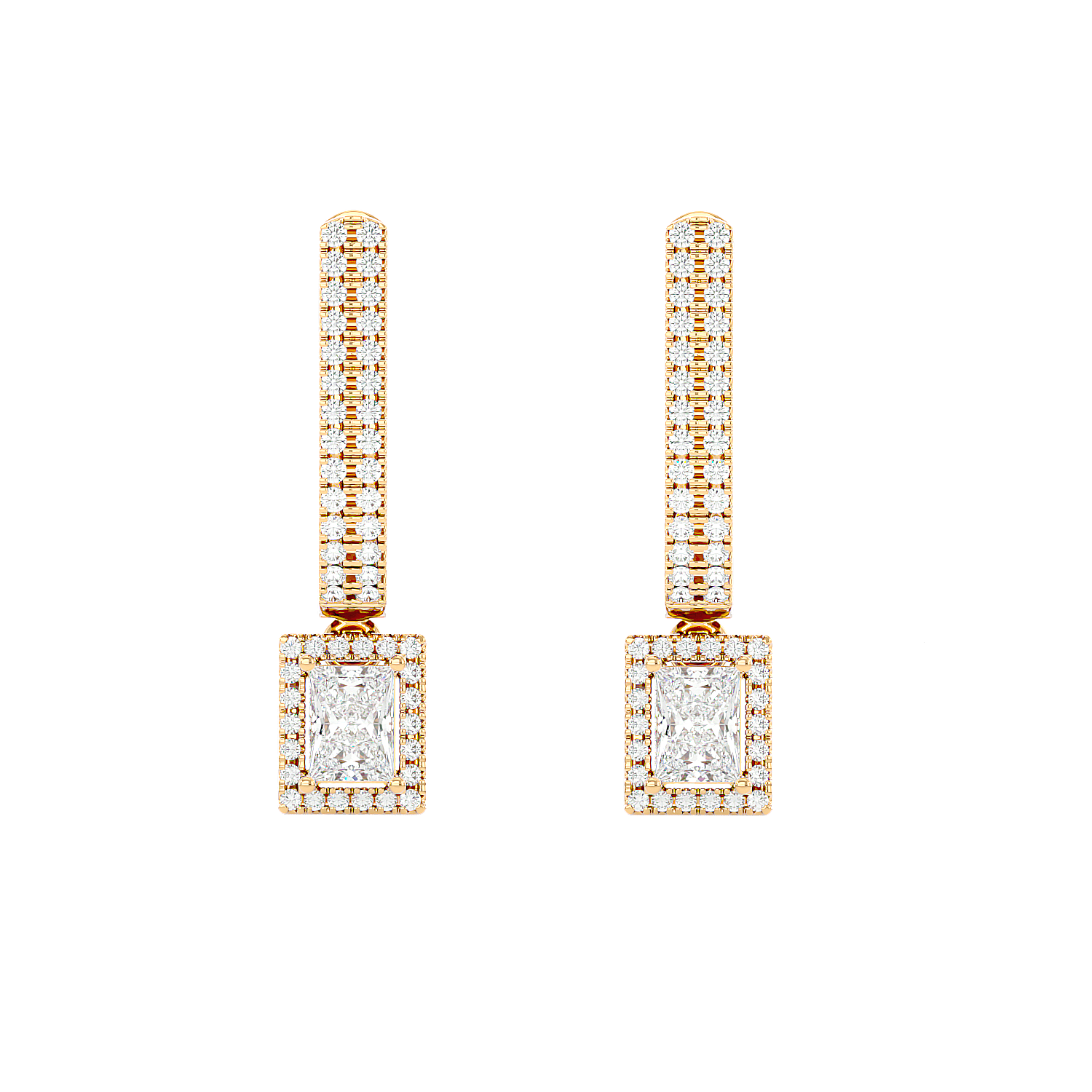 Stick & Square Earrings
