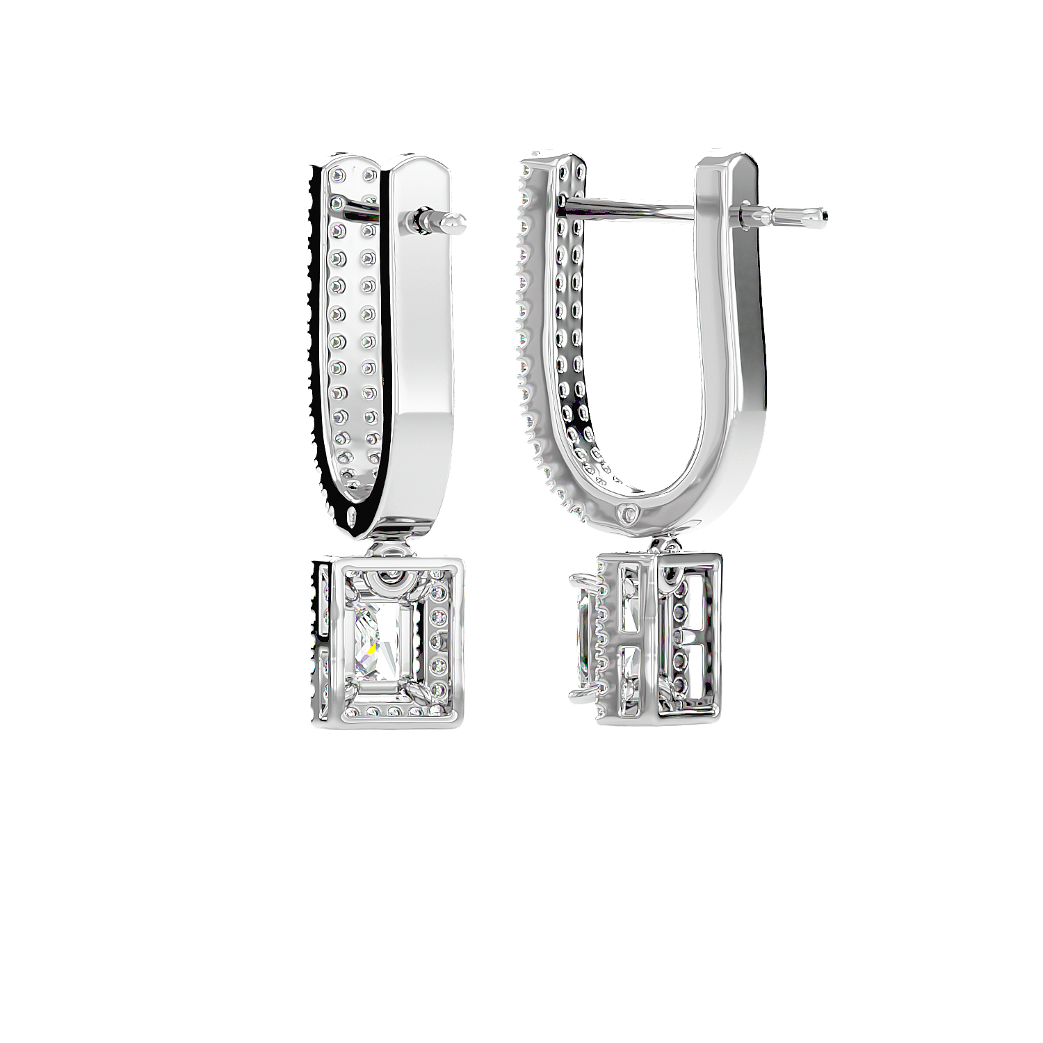 Stick & Square Earrings