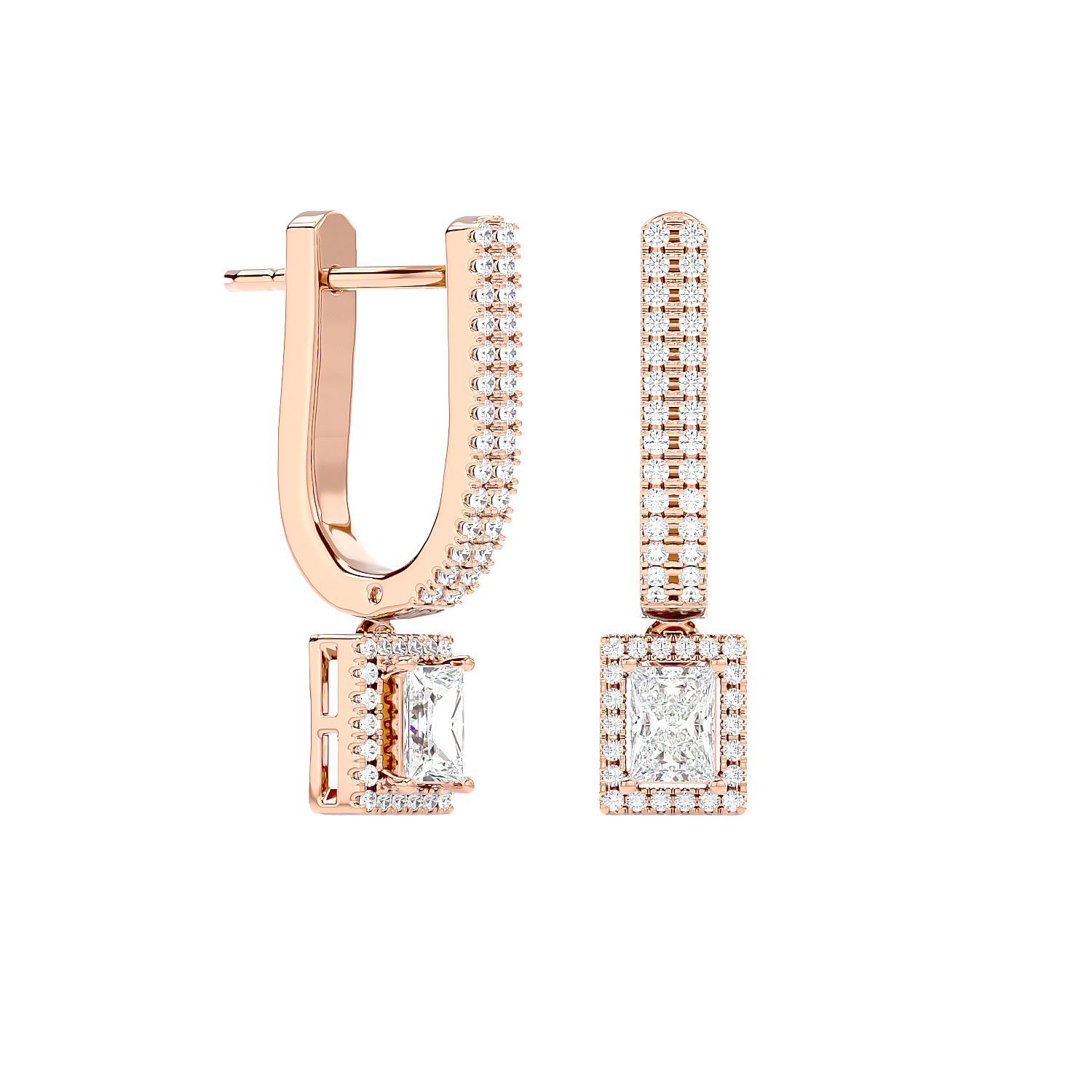 Stick & Square Earrings