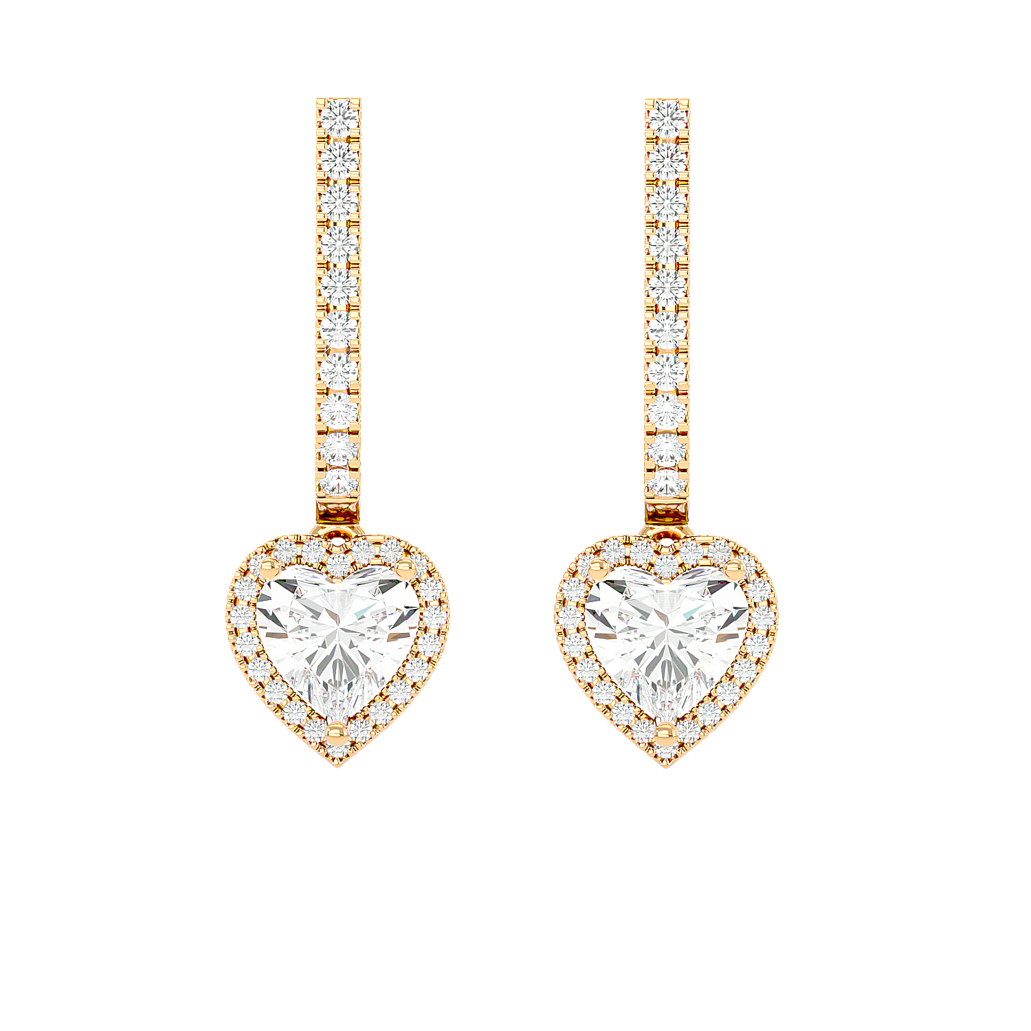 Stick & Heart Earrings