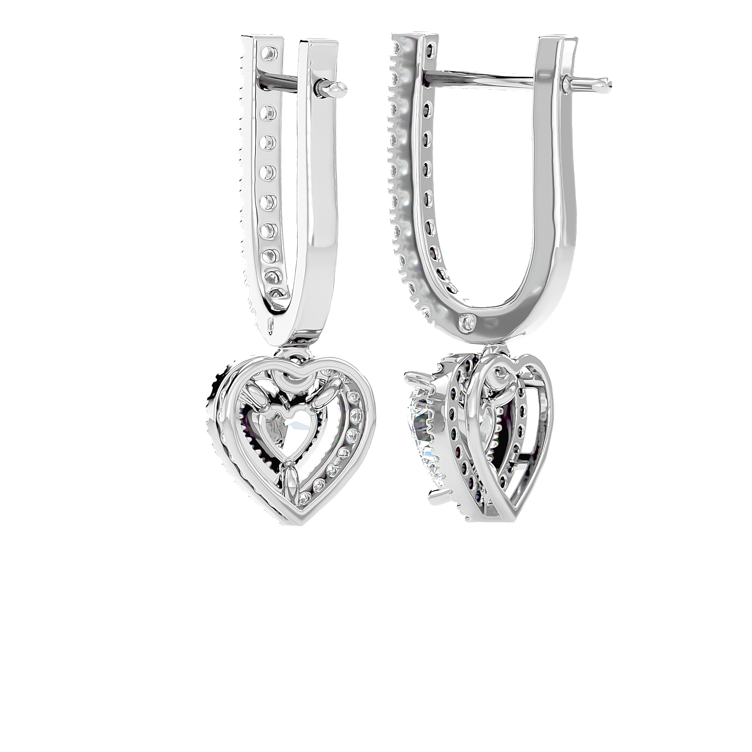Stick & Heart Earrings