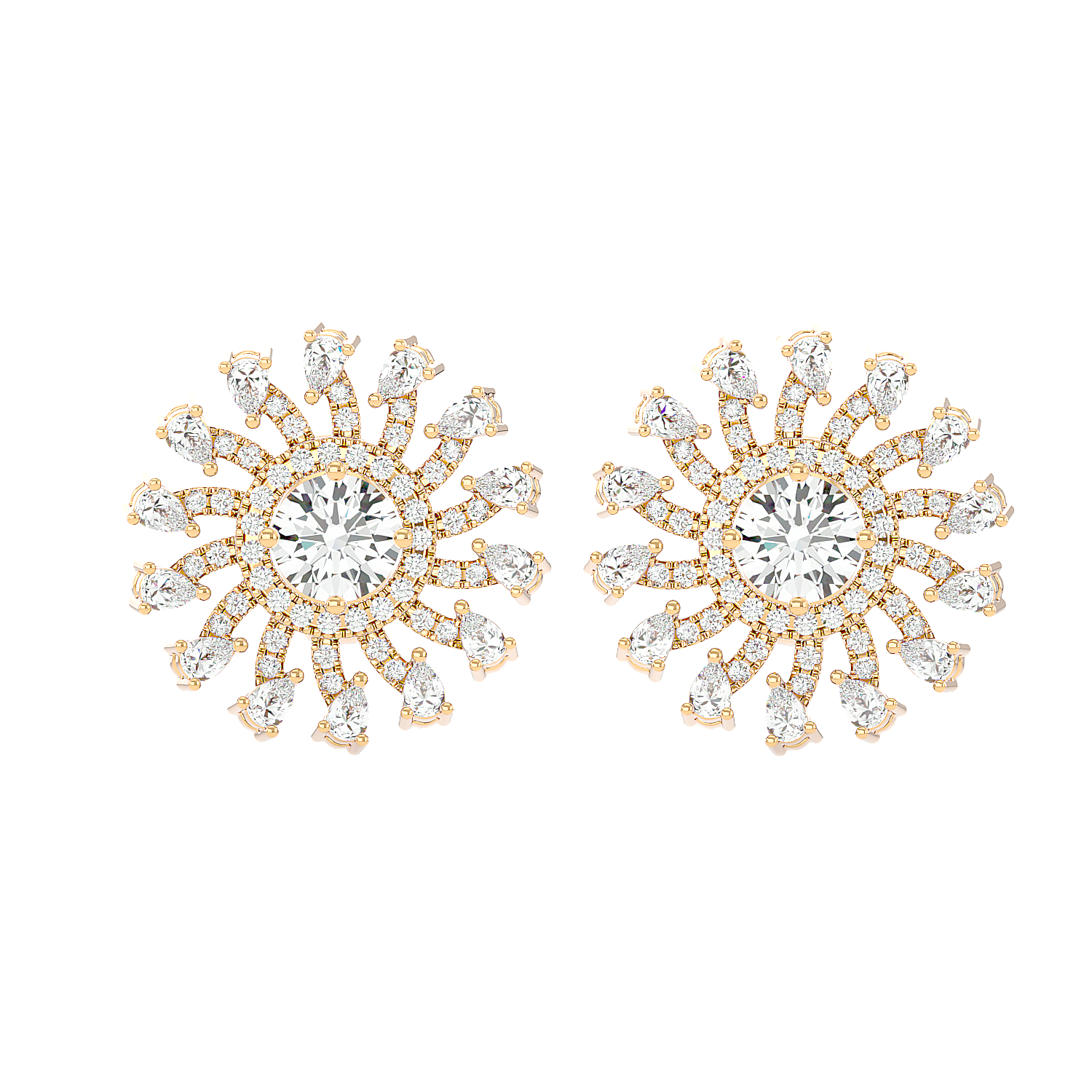 Round Pear Studs