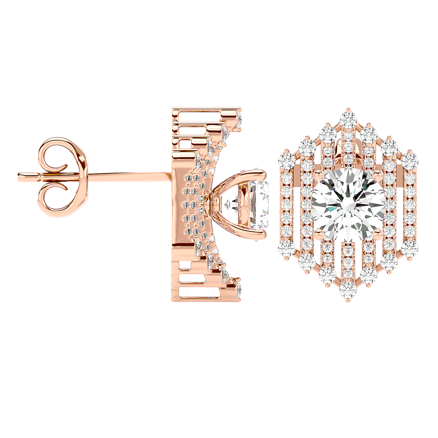 Round Cage Studs