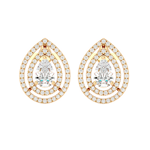 Solitaire Double Halo Studs