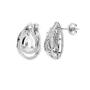 Dual Tone Pear Studs