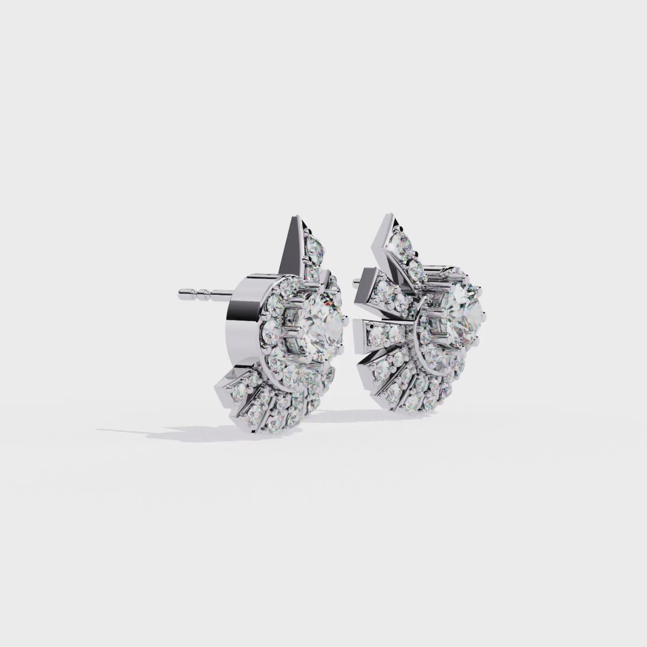 lab grown diamond studs earrings