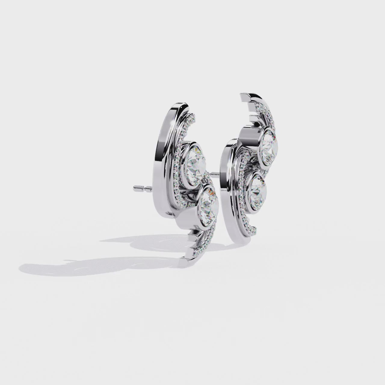 lab grown diamond studs earrings