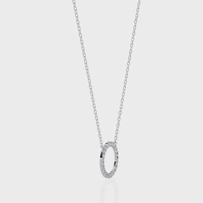 Classic Round Halo Pendant