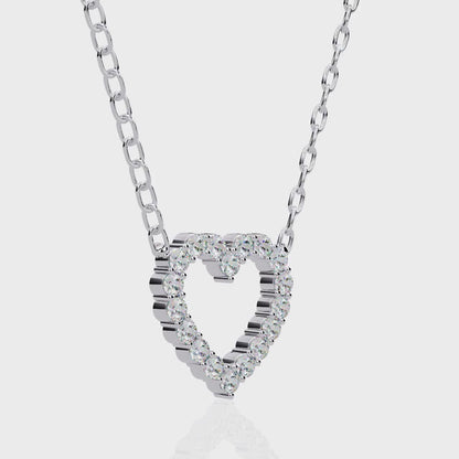 Pave Heart Pendant