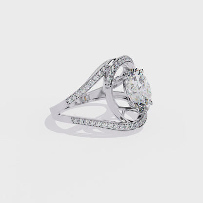 Solitaire Oval Arc Ring